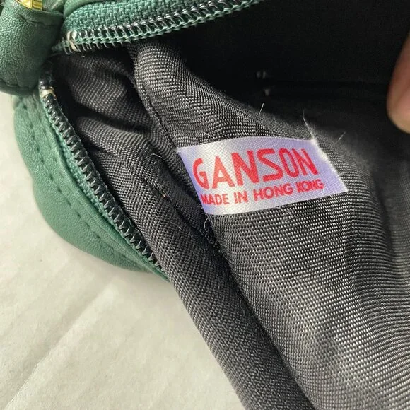 Ganson green Woven Leather crossbody bag - Picture 9 of 11